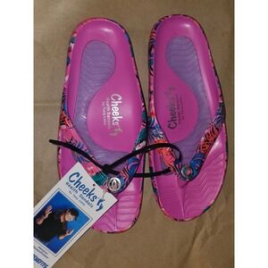 NWT Tony Little Cheeks Womens Pink Floral Health Sandals 7